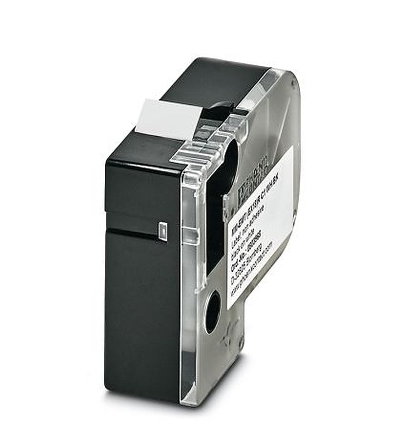 Phoenix Contact Black on White Label Printer Tape, 5.5 m Length, 18 mm Width, 5.5 m Label Length, 18 mm Label Width