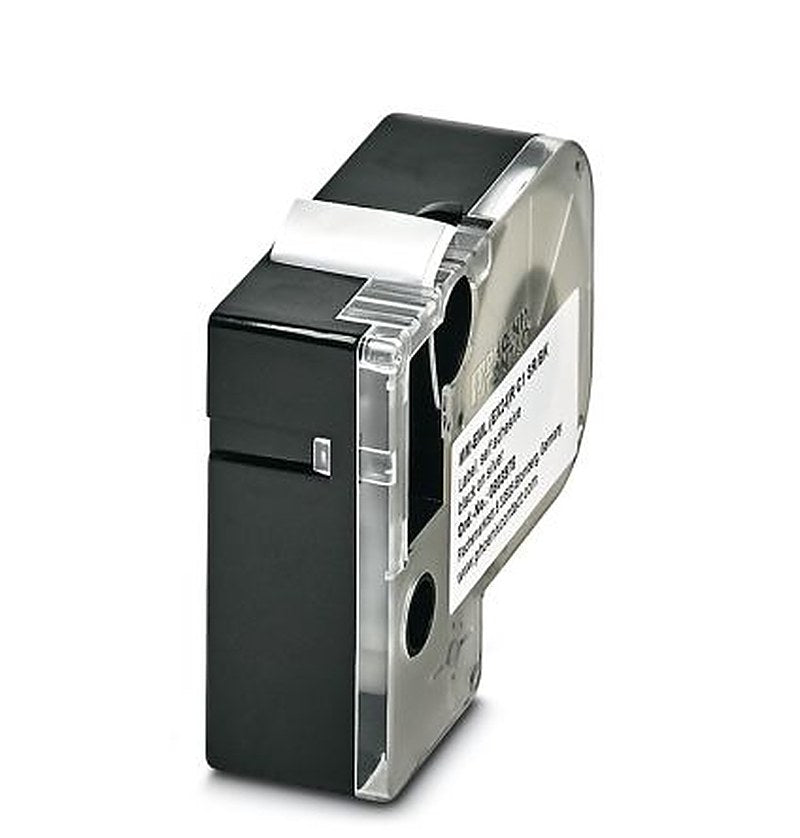 Phoenix Contact Black on Silver Label Printer Tape, 8 m Length, 24 mm Width, 8 m Label Length, 24 mm Label Width