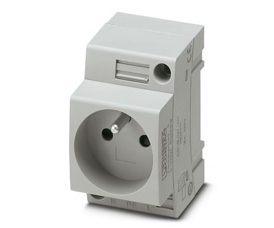Phoenix Contact France Mains Socket Grey, 16A, DIN Rail Polyamide, 250V, Screw