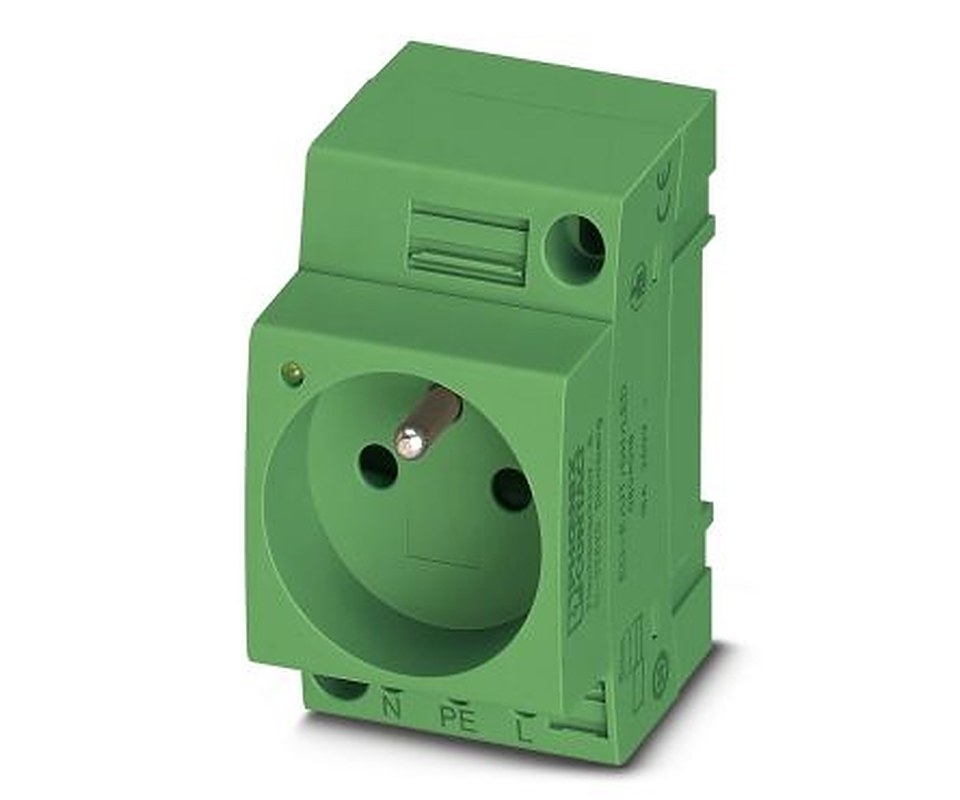 Phoenix Contact France Mains Socket Grey, 16A, DIN Rail Polyamide, 250V, Screw