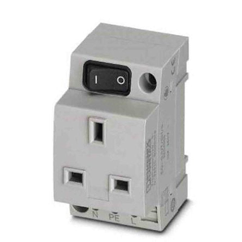 Phoenix Contact UK Mains Socket Grey, 13A, DIN Rail Polyamide, 250V, Screw