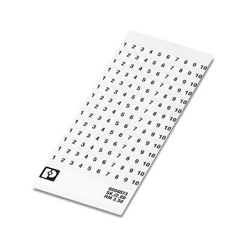 Phoenix Contact, SK Polyester Marker Card for use with 3.5 mm Width Terminal Block
