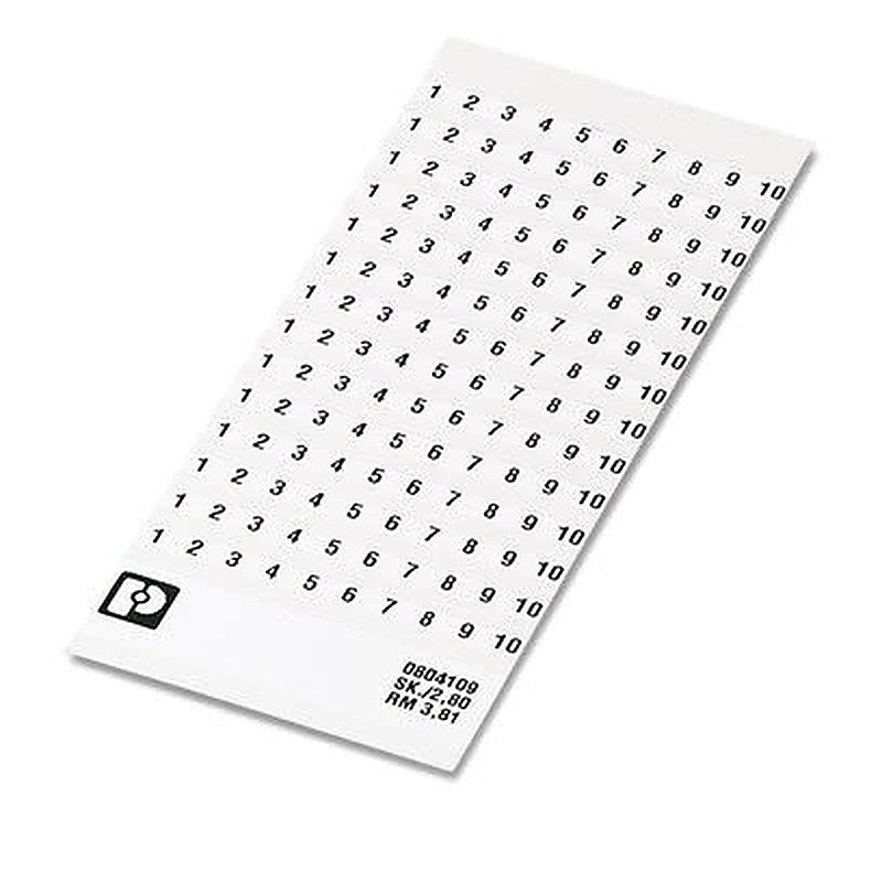 Phoenix Contact, SK Polyester Marker Card for use with Terminal Block