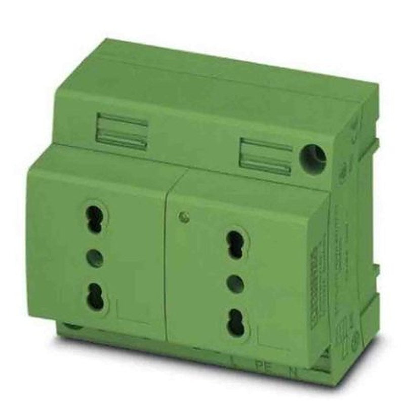 Phoenix Contact Italy Mains Socket Green, 16A, DIN Rail Polyamide, 250V, Screw