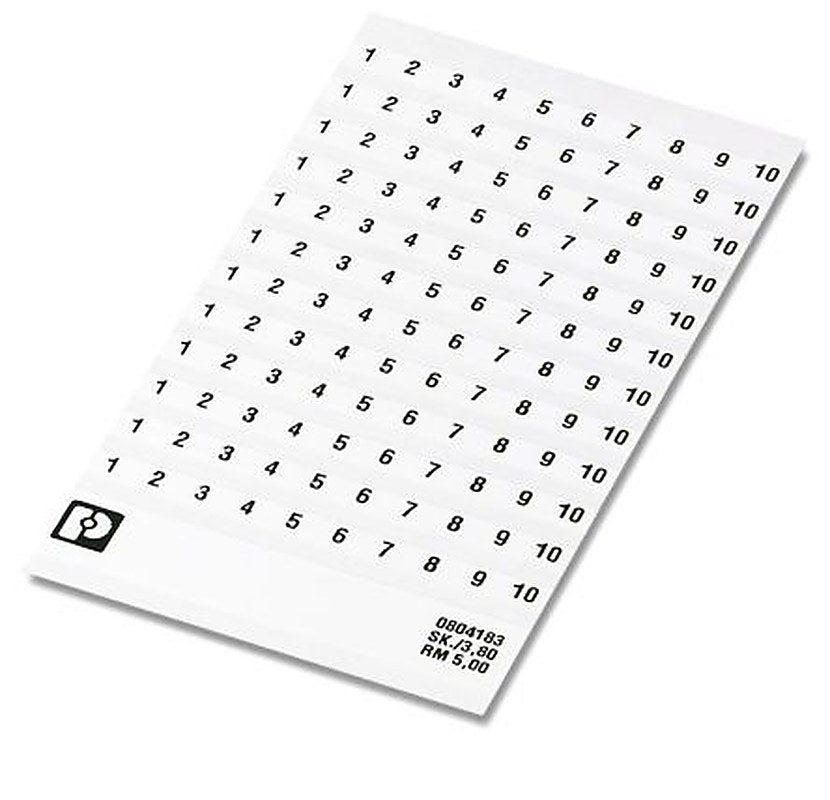 Phoenix Contact Marker Card for use with Terminal Block Width 5 mm