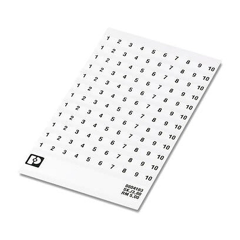 Phoenix Contact, SK Polyester Marker Card for use with Terminal Block