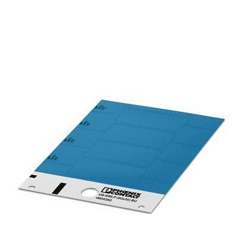 Phoenix Contact Blue on Blue Cable Labels, 30 mm Length, 60 mm Width, 30 mm Label Length, 60 mm Label Width