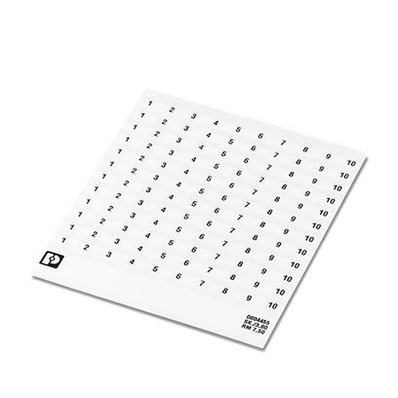 Phoenix Contact, SK Polyester Marker Card for use with Terminal Block