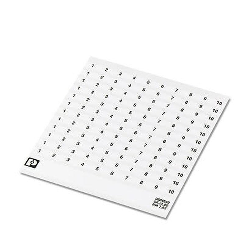 Phoenix Contact, SK Polyester Marker Card for use with Terminal Block