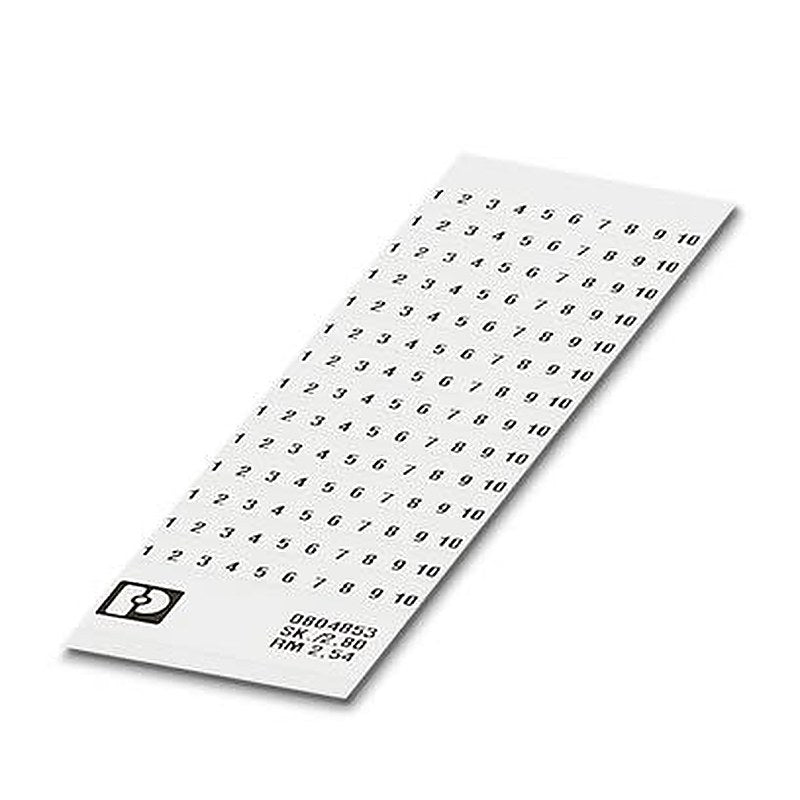 Phoenix Contact, SK Polyester Marker Card for use with Terminal Block
