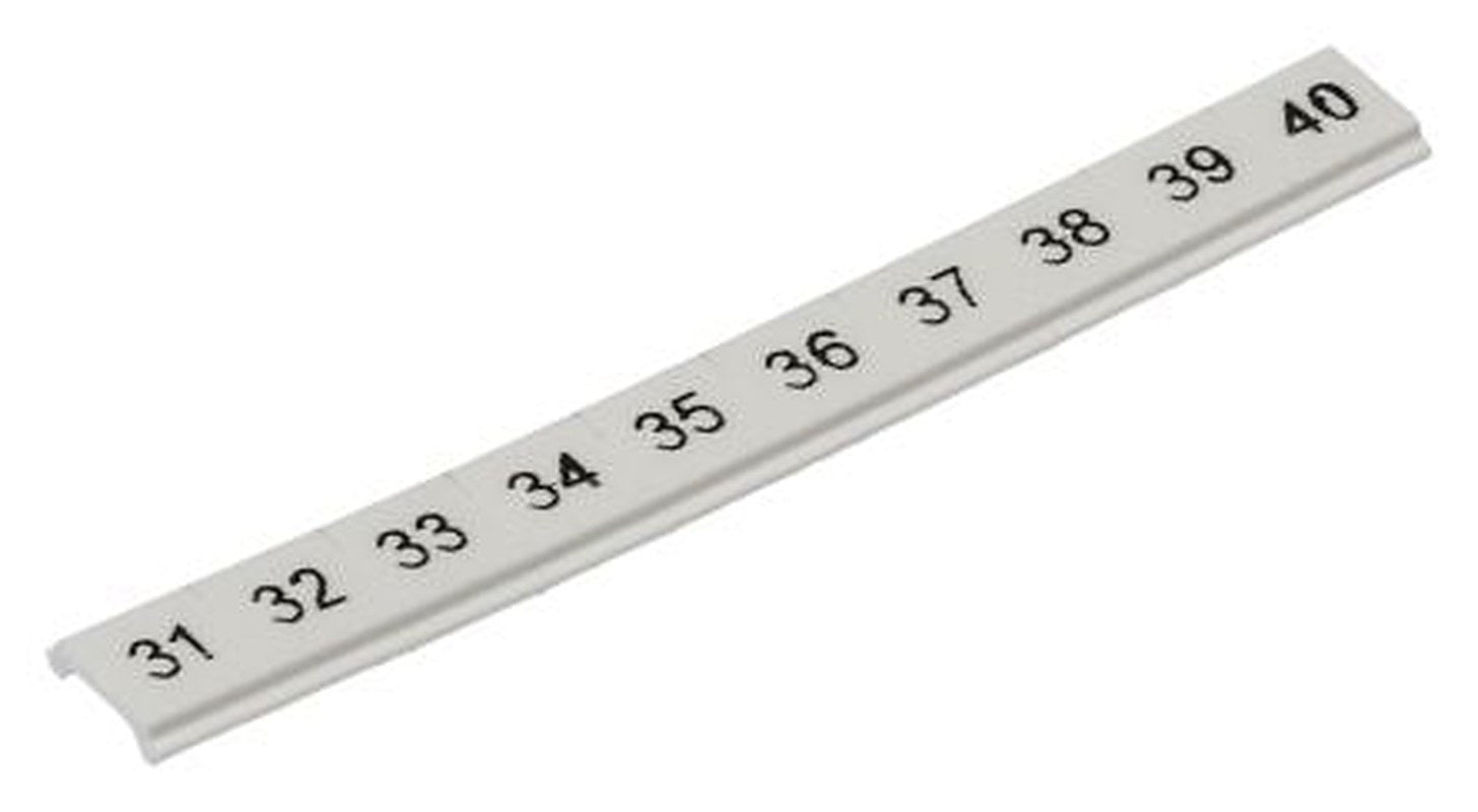 Phoenix Contact, ZBF5.LGS:31-40 Polyamide Marker Strip for use with Terminal Block