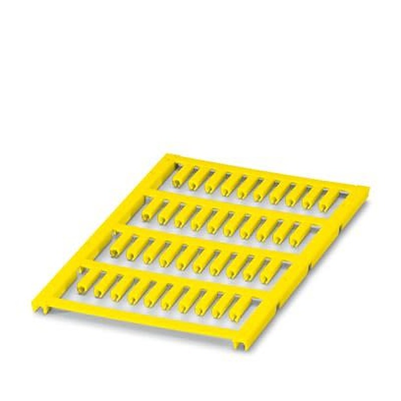 Phoenix Contact UC-WMCO Slide-On Cable Marker, Yellow, Pre-printed "0", 2.1 mm Cable Yellow, 1.6 mm Cable, 0827537