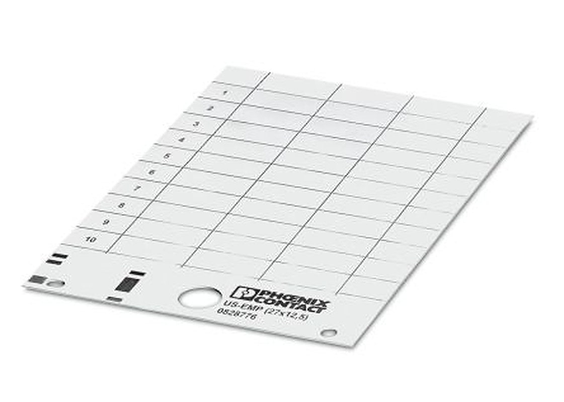 Phoenix Contact, US-EMP (27X12.5) Plastic Terminal Block Marker for use with Terminal Block