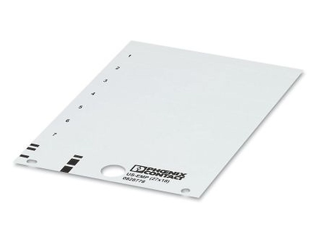 Phoenix Contact, US-EMP (27X18) Plastic Snap-in Marker for use with Modular Terminal Block