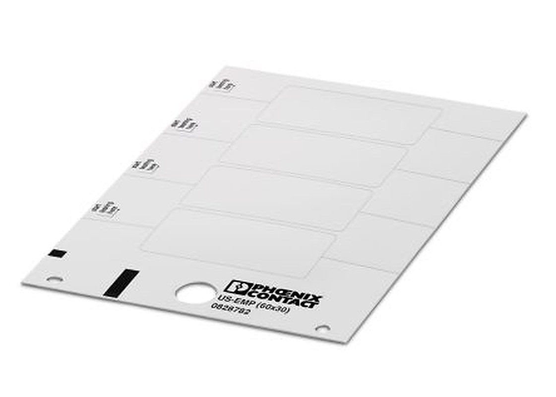 Phoenix Contact, US-EMP (60X30) Plastic Terminal Block Marker for use with Terminal Block