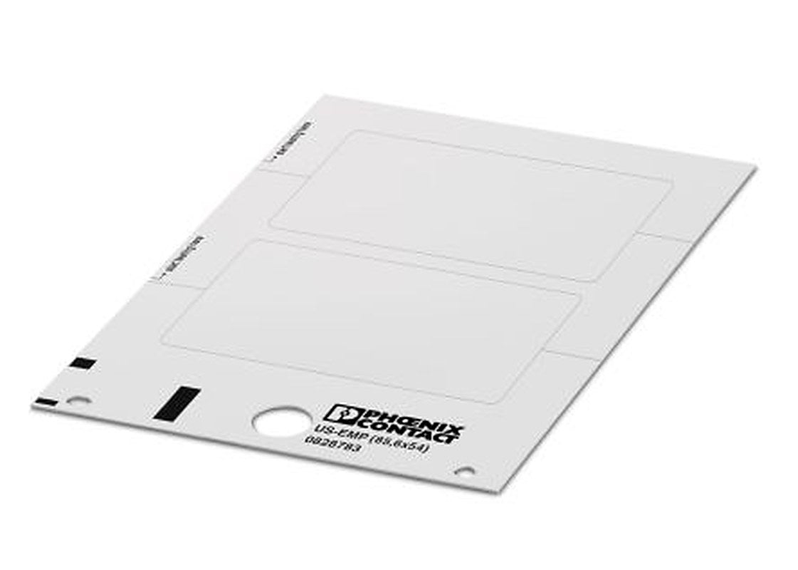 Phoenix Contact, US-EMP (85.6X54) Plastic Terminal Block Marker for use with Terminal Block