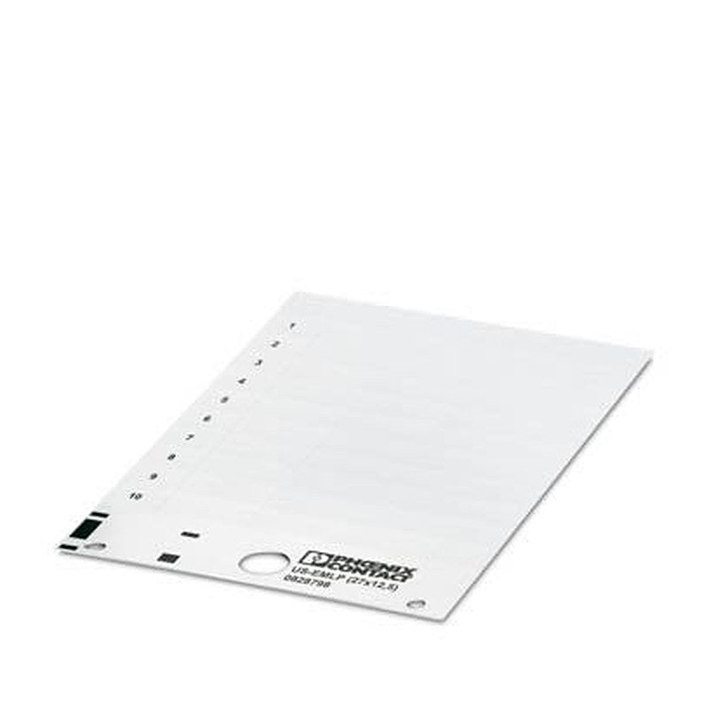 Phoenix Contact White on White Cable Labels, 12.5 mm Length, 27 mm Width, 12.1 mm Label Length, 27 mm Label Width