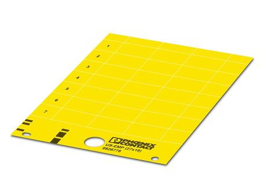 Phoenix Contact, US-EMP (27X18) YE Plastic Terminal Block Marker for use with Terminal Block