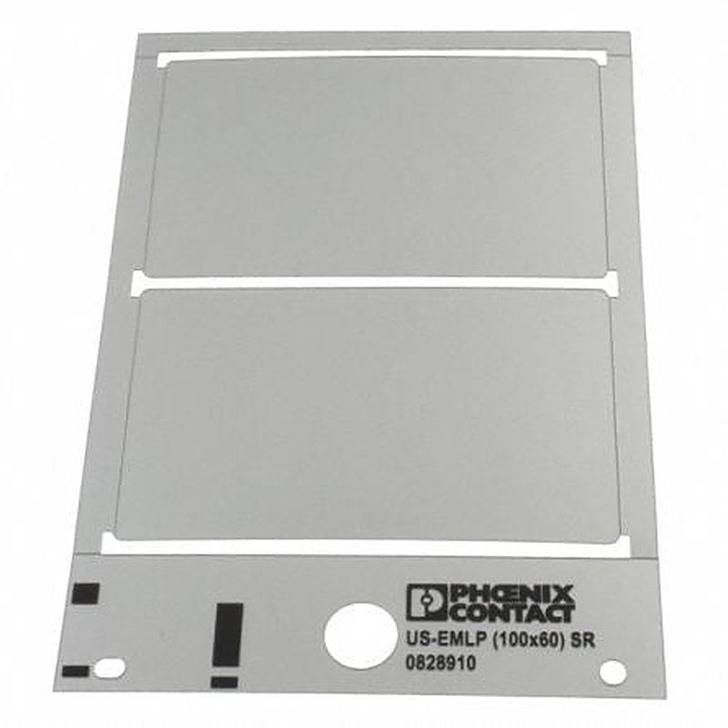 Phoenix Contact Panel Marker, 100 mm Length, 0.5 mm Height 0828910 Silver