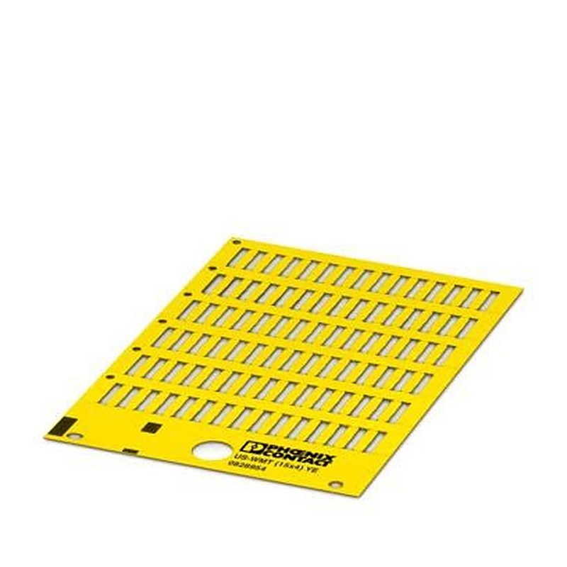Phoenix Contact US-WMT Cable Marker, Yellow, Pre-printed "0", 0828954 Flammability rating according to UL 94 V2