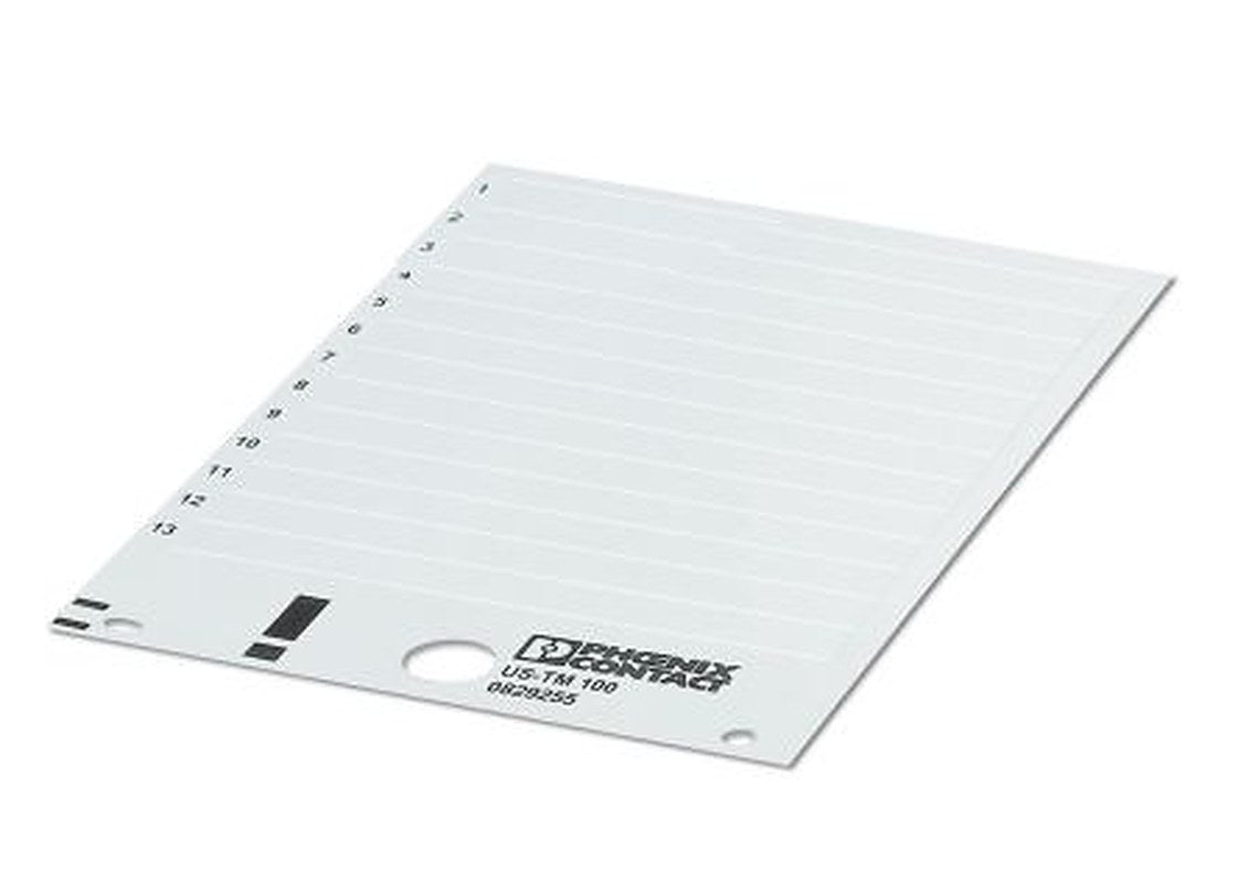 Phoenix Contact, US-TM 100 Plastic Marker Label for use with Terminal Block