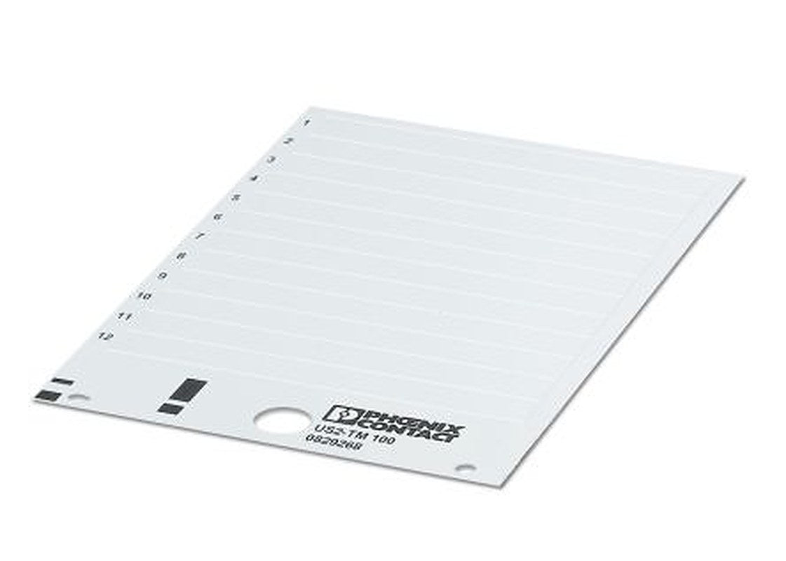 Phoenix Contact, US2-TM 100 Plastic Terminal Marker for use with Modular Terminal Block