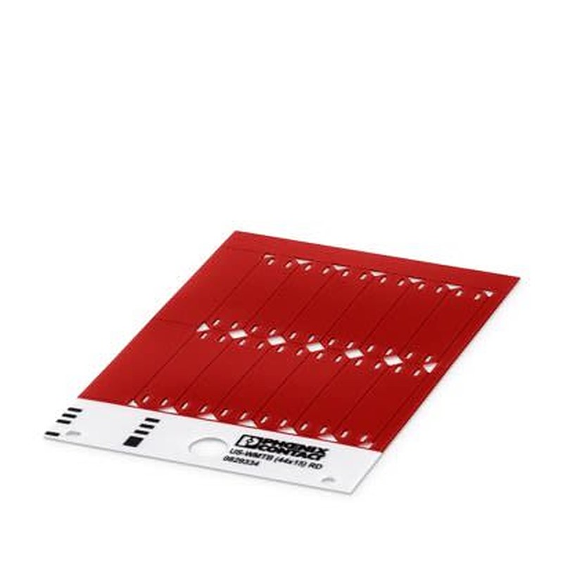 Phoenix Contact US-WMTB Cable Marker, Red, Pre-printed "0", 0829334 Flammability rating according to UL 94 V2