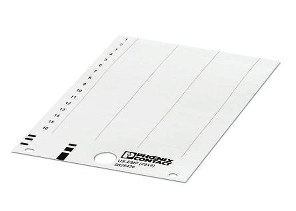 Phoenix Contact, US-EMP (29X8) Plastic Terminal Block Marker for use with Terminal Block
