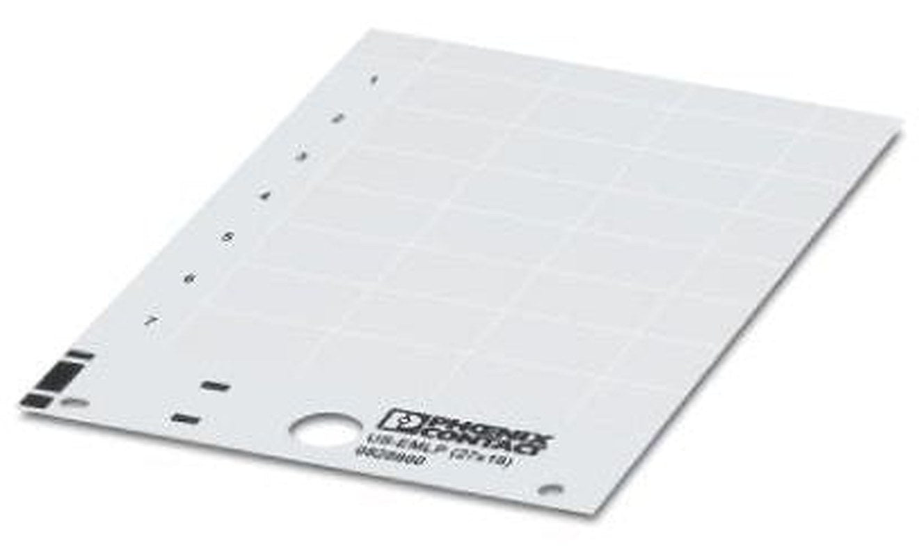 Phoenix Contact Panel Marker, 15 mm Length, 0.5 mm Height 0830300 White