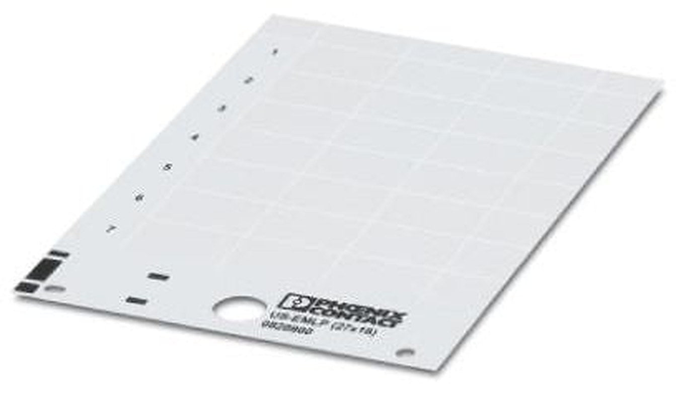 Phoenix Contact Panel Marker, 15 mm Length, 0.5 mm Height 0830301 White