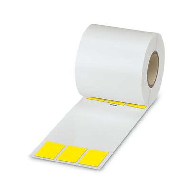 Phoenix Contact Yellow Label Roll, 25.4 mm Width, 500 Per Roll Qty, 152.4 mm