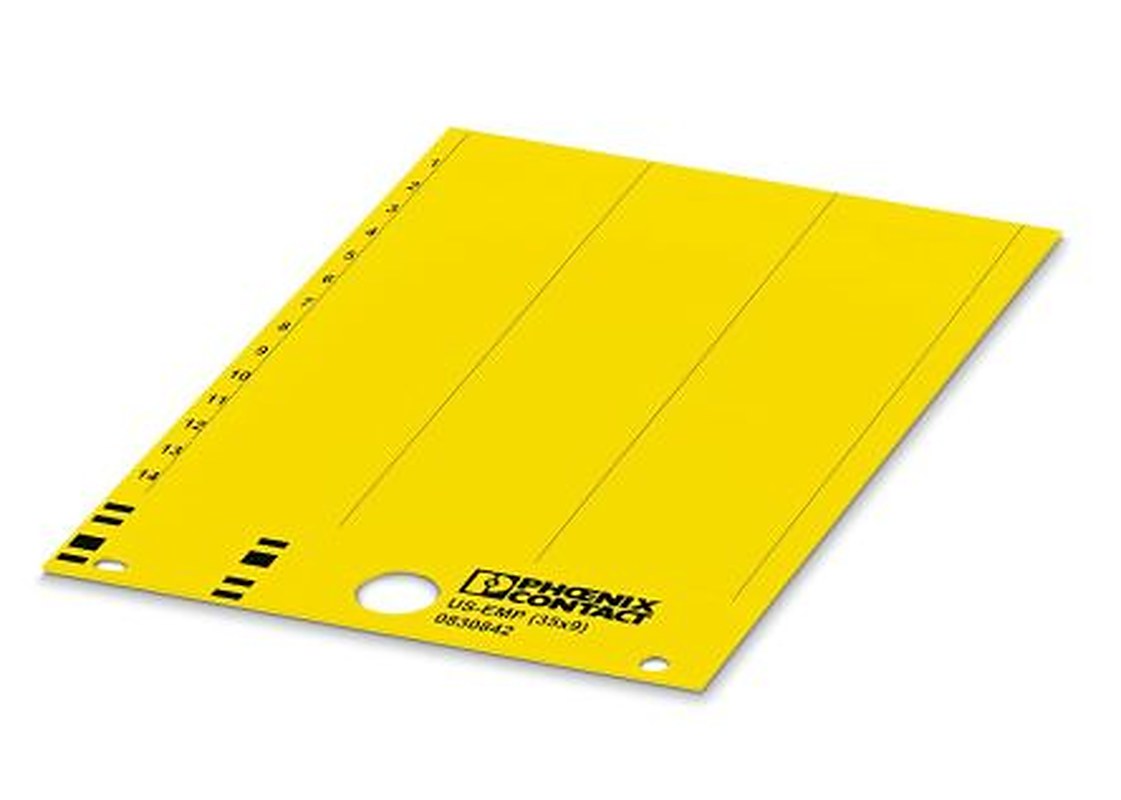 Phoenix Contact, US-EMP (35X9) YE Plastic Terminal Block Marker for use with Terminal Block