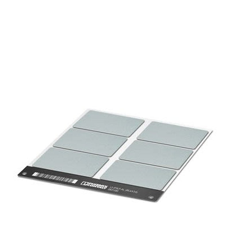 Phoenix Contact Panel Marking, 54 mm Length, 54 mm Height 0831585 Silver
