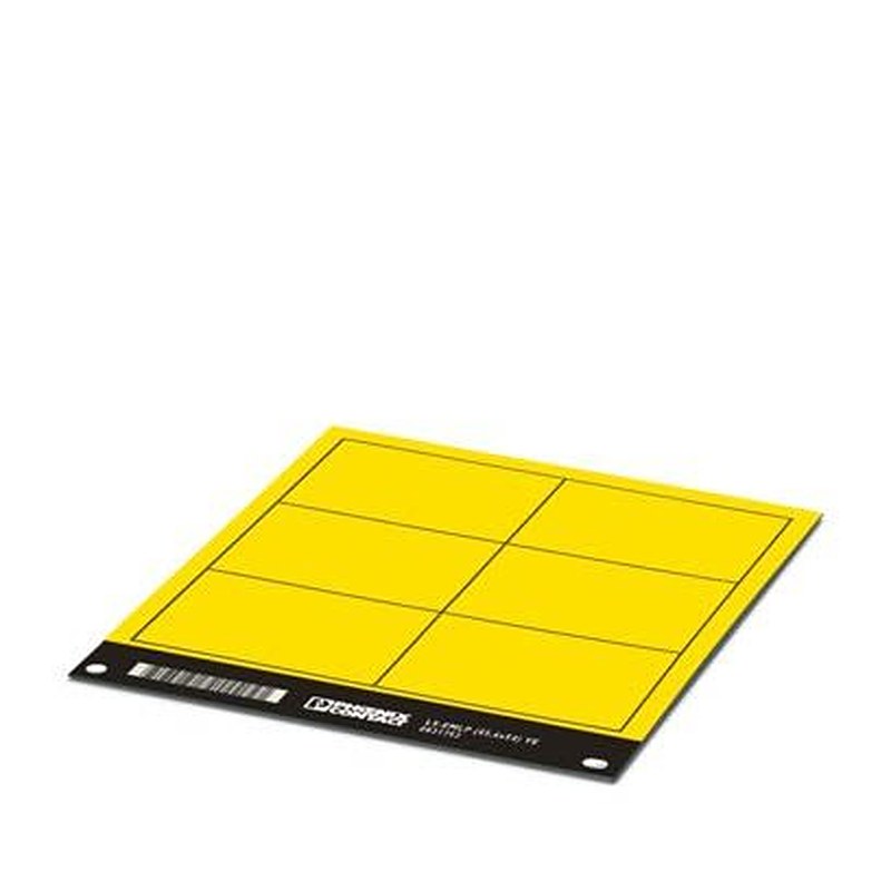 Phoenix Contact Panel Marking, 54 mm Length, 54 mm Height 0831752 Yellow