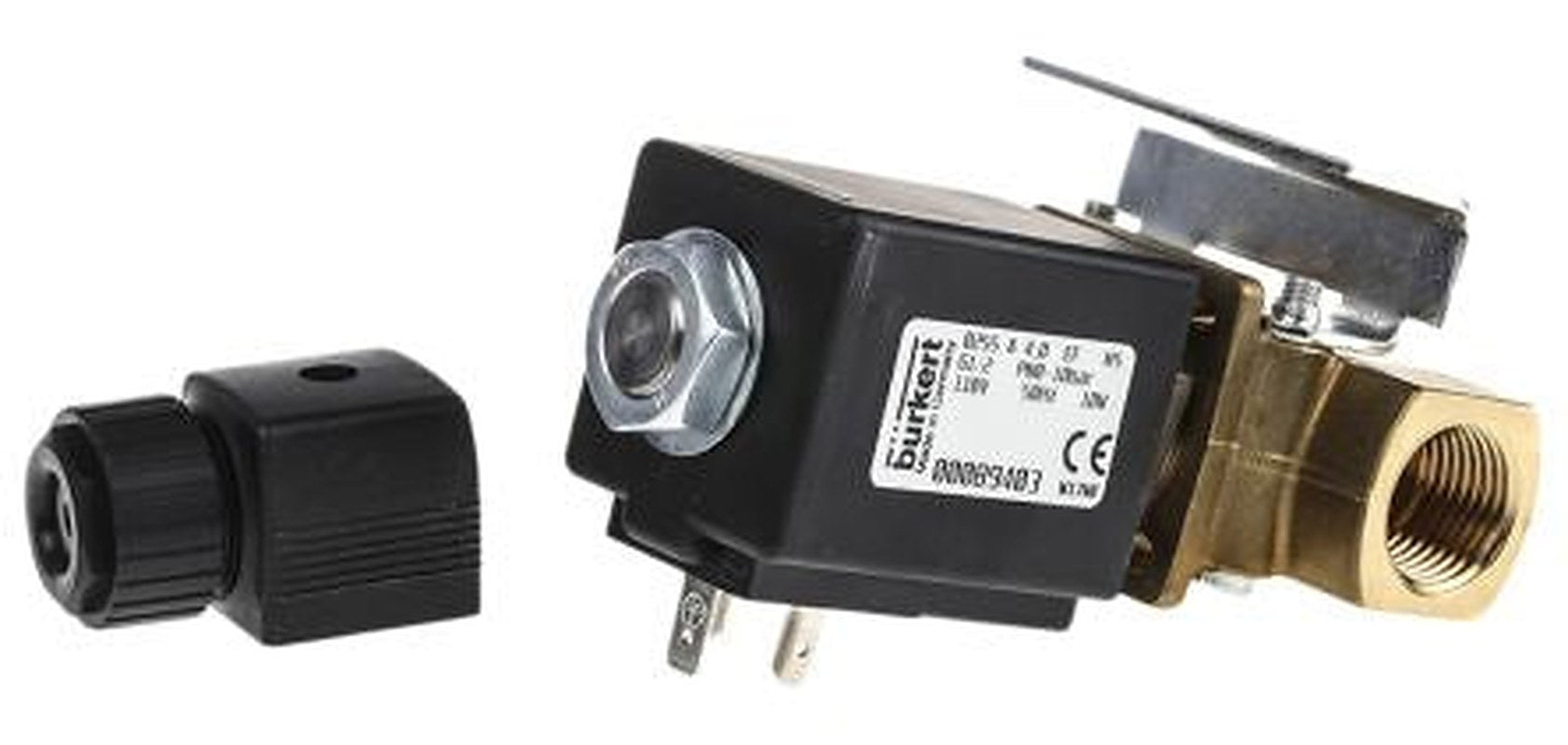 Burkert Solenoid Valve 089403, 2 Port, NC, 110V ac 1/2 in G, 12.7 mm