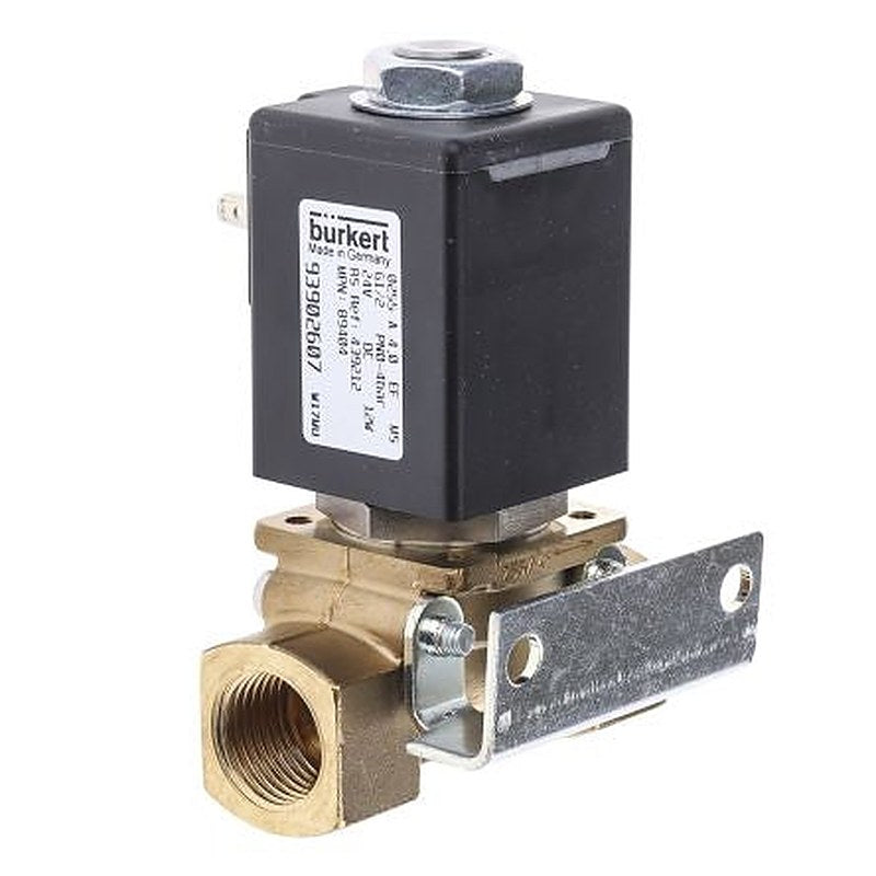 Burkert Solenoid Valve 089404, 2 Port, NC, 24V dc 1/2 in G, 12.7 mm