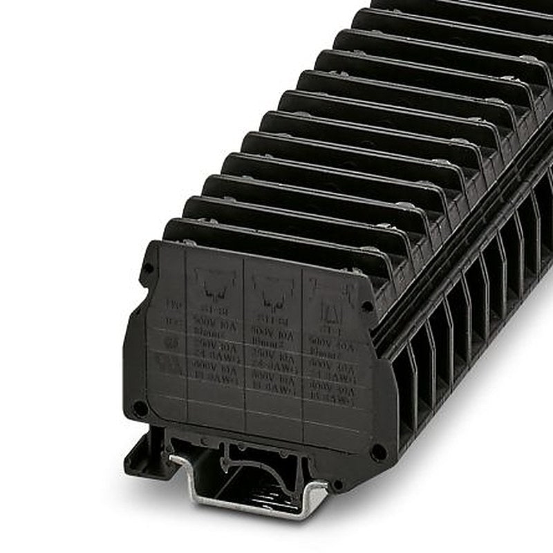 Phoenix Contact 0920083 USIG Series Fuse Modular Terminal Block Black, 0.5mm², 16 mm², 1-Level Fused, Screw