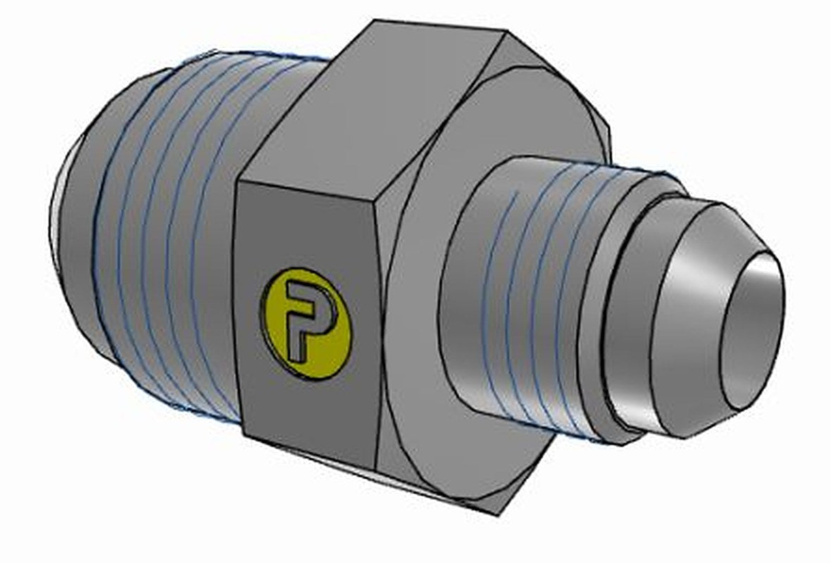 Parker 10-6HMTXS Hydraulic Fitting Male, Steel, 0.88 in Hose ID