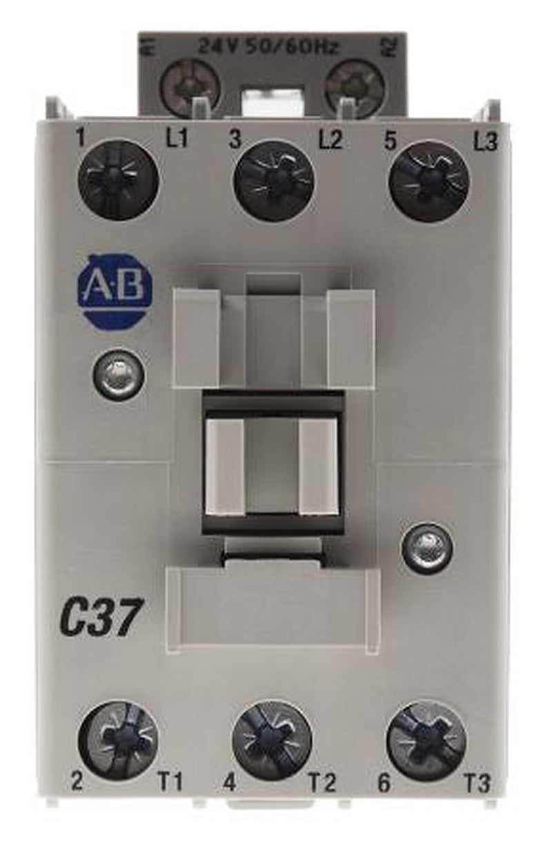 Allen Bradley 100C Contactor, 24V ac Coil, 3-Pole, 37 A, 18.5 kW 24V ac, 3 NO, 690V ac