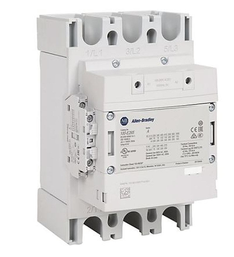 Allen Bradley 100-E Contactor, 100V dc, 250 V dc Coil, 3-Pole, 370 A, 200 kW 250V dc, 1 NO/1 NC, 400V ac