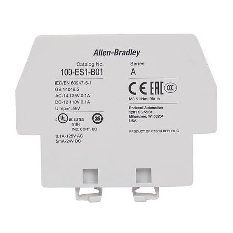 Allen Bradley Auxiliary Contact, 2 Contact, 1 NO/1 NC, 100-ES, 100-ES2-11