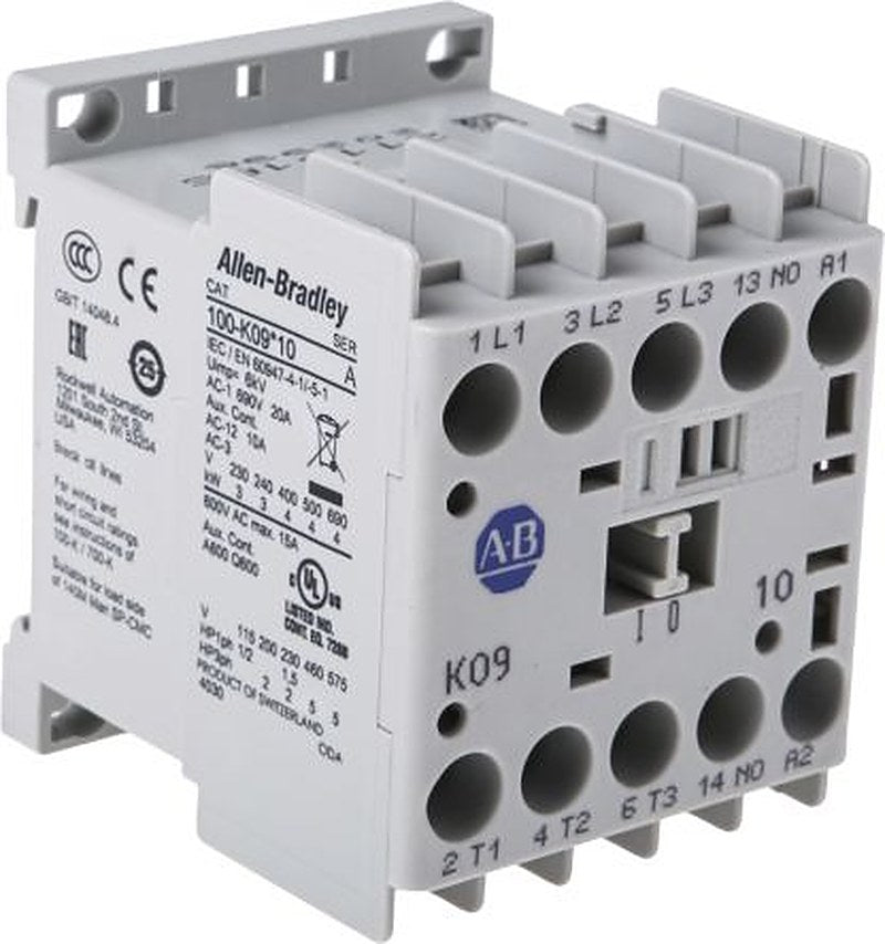Allen Bradley 100K Contactor, 24V dc Coil, 3-Pole, 9 A, 4 kW 24V dc, 3 NO, 690V ac