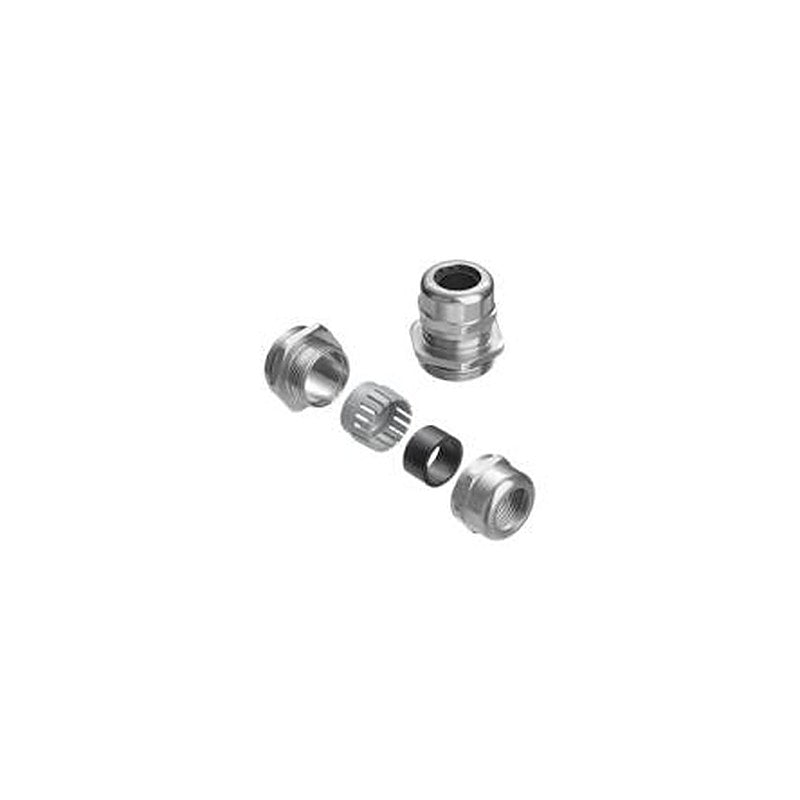 Weidmüller VG S Series Natural Stainless Steel Cable Gland, M12 Thread, 3 mm min., 6.5 mm max., IP68