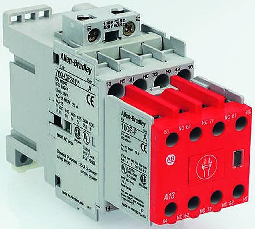 Allen Bradley 100S-C Contactor, 230V ac Coil, 3-Pole, 16 A, 7.5 kW 110V, 5 NO/3 NC, 525V ac