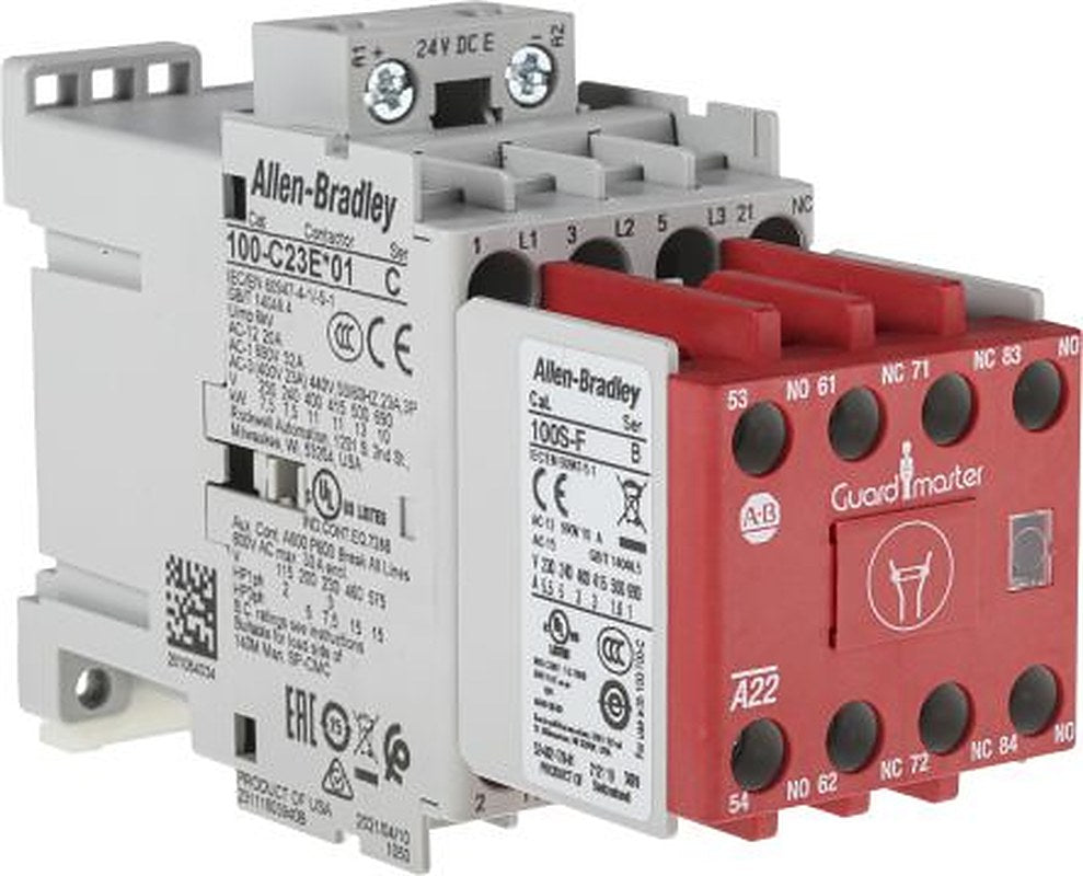 Allen Bradley 100S-C Contactor, 24V dc Coil, 3-Pole, 23 A, 7.5 kW 24V dc, 2 NO/3 NC, 690V ac