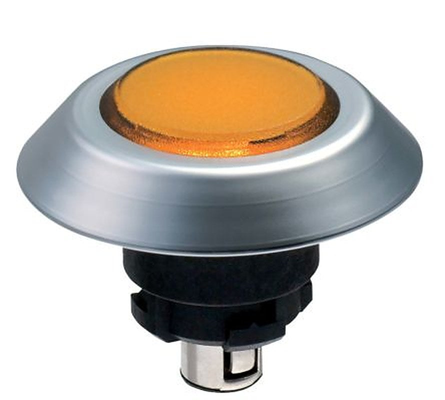 Schmersal NMLGB Series Yellow Momentary Push Button Switch, 22.3 mm Cutout, IP67, IP69K