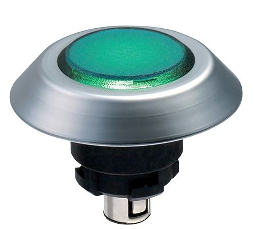Schmersal NMLGN Series Green Momentary Push Button Switch, 22.3 mm Cutout, IP69K, IP67