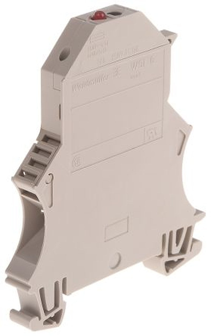 Weidmüller 1012400000 W Series Fused DIN Rail Terminal Beige, 6mm², 1-Level Fused, Screw