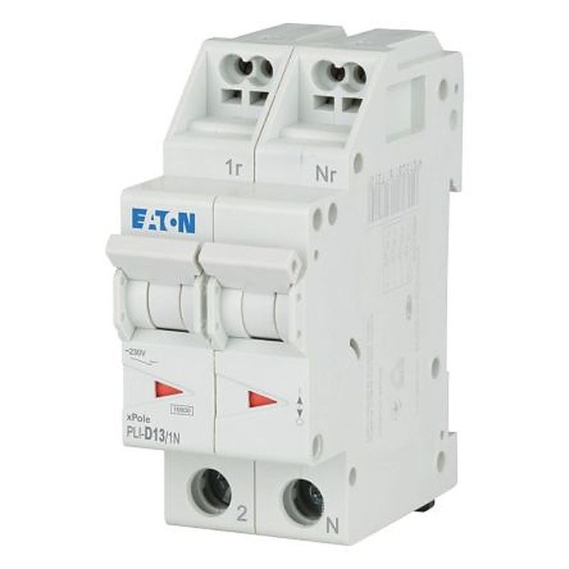 Eaton Eaton Moeller Miniature Circuit Breaker, 1-Pole, 13A, Type D, 230V ac AC, 48 V dc DC, 10 kA Breaking Capacity