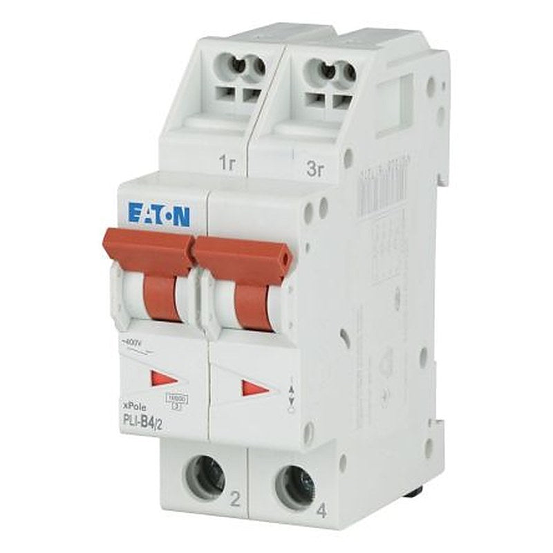 Eaton Eaton Moeller Miniature Circuit Breaker, 2-Pole, 4A, Type B, 400V ac AC, 10 kA Breaking Capacity